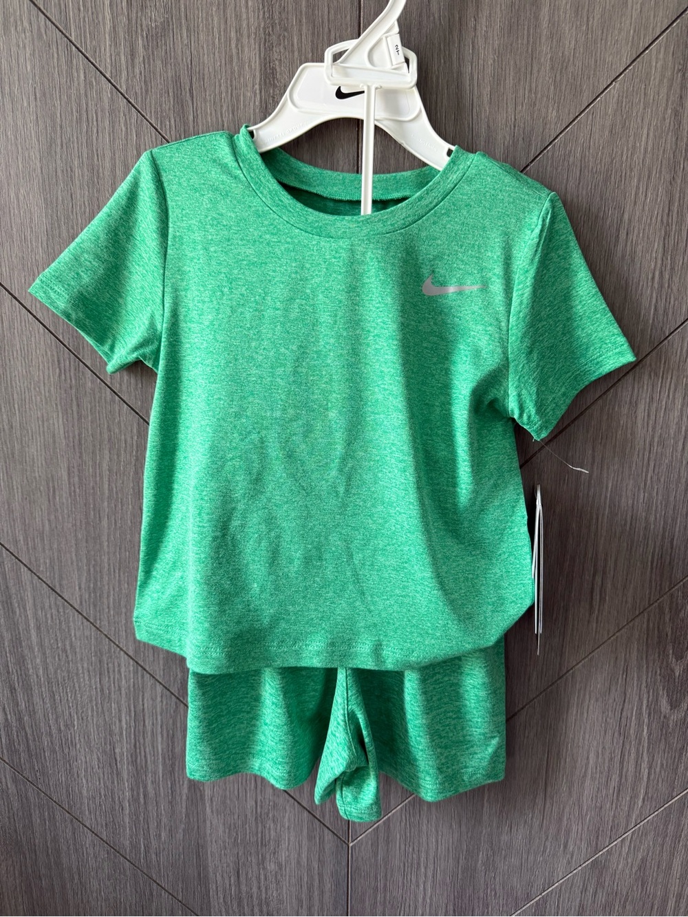 Nike Toddler Boys' Heathered Green Dri-FIT Tee and Short Set